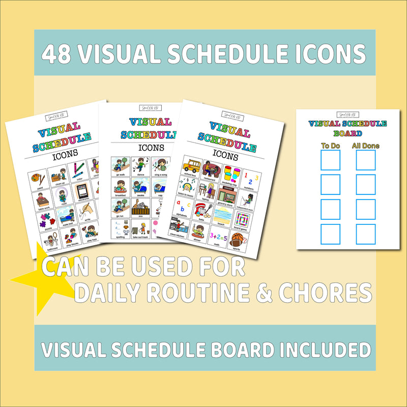 Printable Kids Daily Routine Bundle | Visual Schedule Kit  for Kids | Chore Chart for Toddlers | Pink Blue |Autism