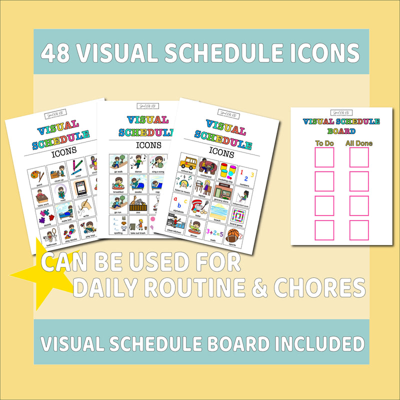 Printable Pink Visual Schedule Bundle for Kids | Kids Daily Routines Bundle | Chore Chart for Toddlers | Autism Visual Schedule