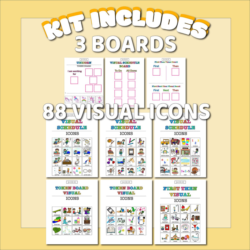 Printable Pink Visual Schedule Bundle for Kids | Kids Daily Routines Bundle | Chore Chart for Toddlers | Autism Visual Schedule