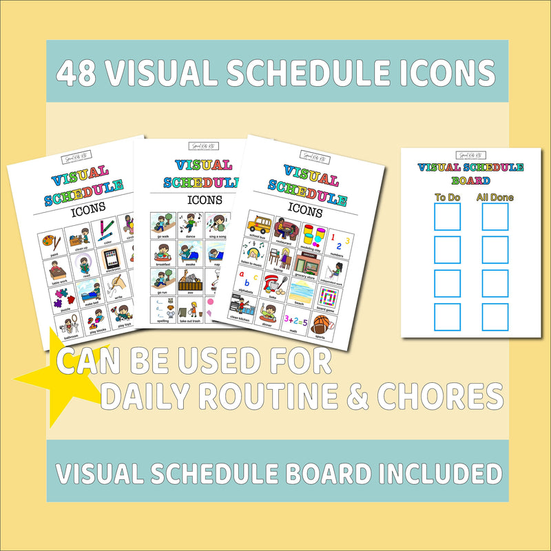 Printable Blue Visual Schedule for Kids | Kids Daily Routines Bundle | Chore Chart for Toddlers | Autism Visual Schedule