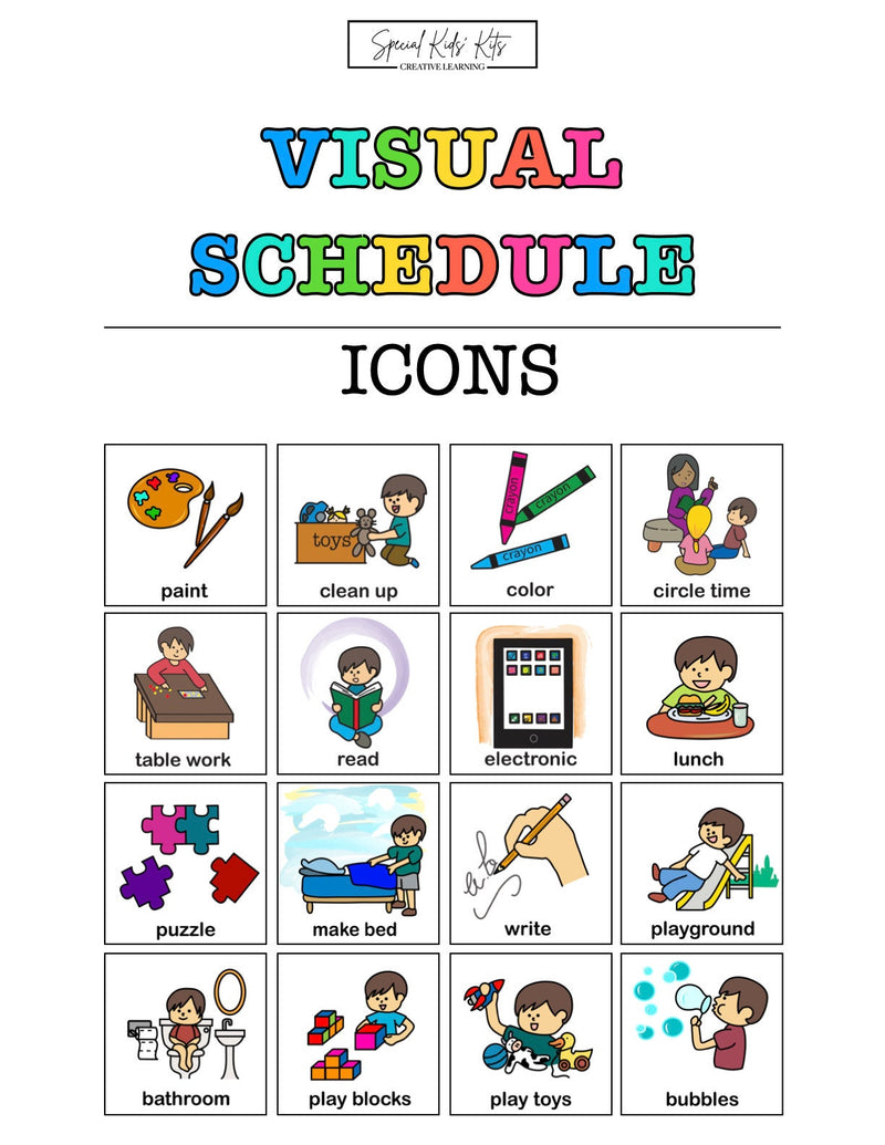 Printable Blue Visual Schedule for Kids | Kids Daily Routines Bundle | Chore Chart for Toddlers | Autism Visual Schedule