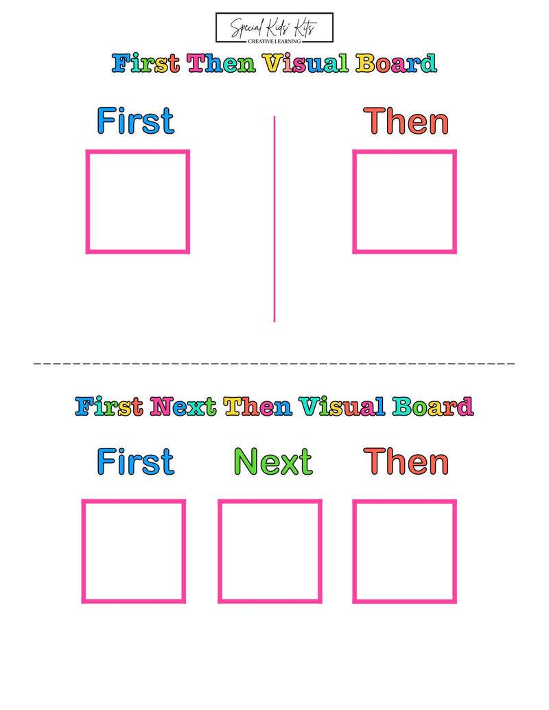 Printable Pink First Then Board + 16 Icons for Kids | First Then for Autism | Behavioral Therapy | ABA | ADHD | Bonus Visual Schedule Icons!