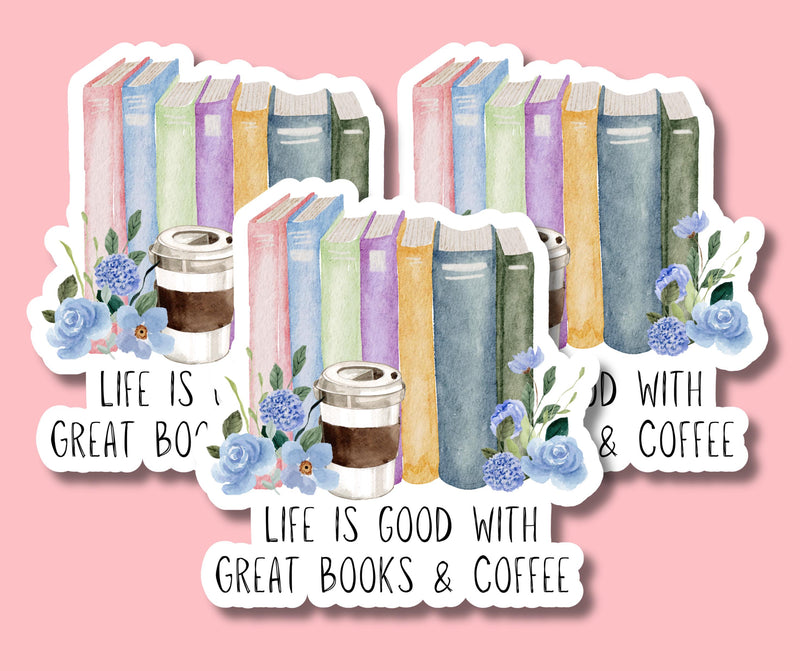 Sticker Book and Coffee Sticker for Reading Book Sticker Book Club Sticker for Teacher Sticker for Booktrovert Sticker for Librarian Sticker