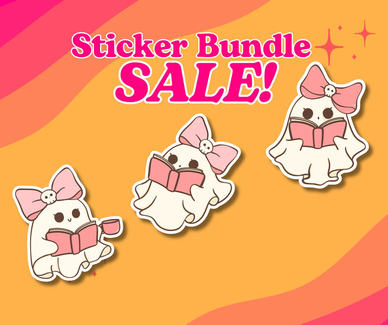 3 Ghost Cute Sticker Cute Ghost Sticker Halloween Ghost Sticker Cute Fall Sticker Cute Spooky Sticker Halloween Cute Sticker Cute Halloween